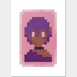 Pixelart Girl Face Posters and Art